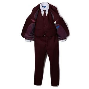 Perry Ellis Boys Solid 4-Pcs Suit Set